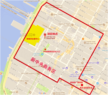 曼哈頓第十壹大道酒店項(xiàng)目地理位置