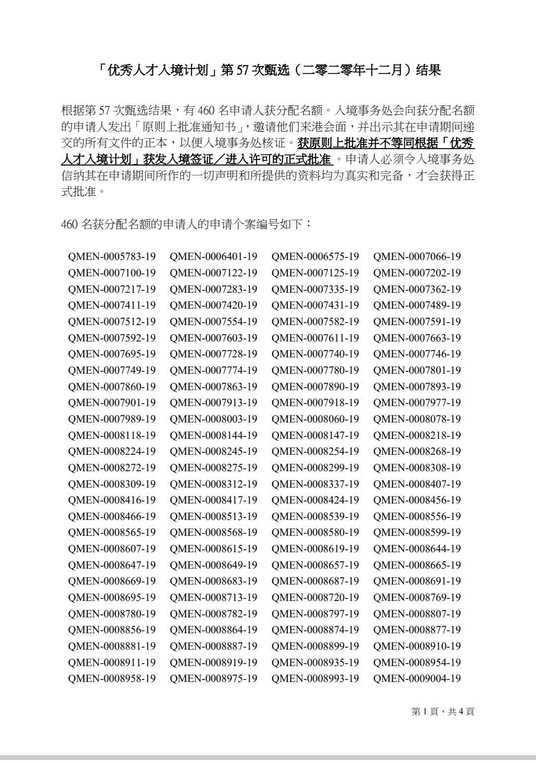 速看！香港優(yōu)才計(jì)劃第57次甄選名單出爐